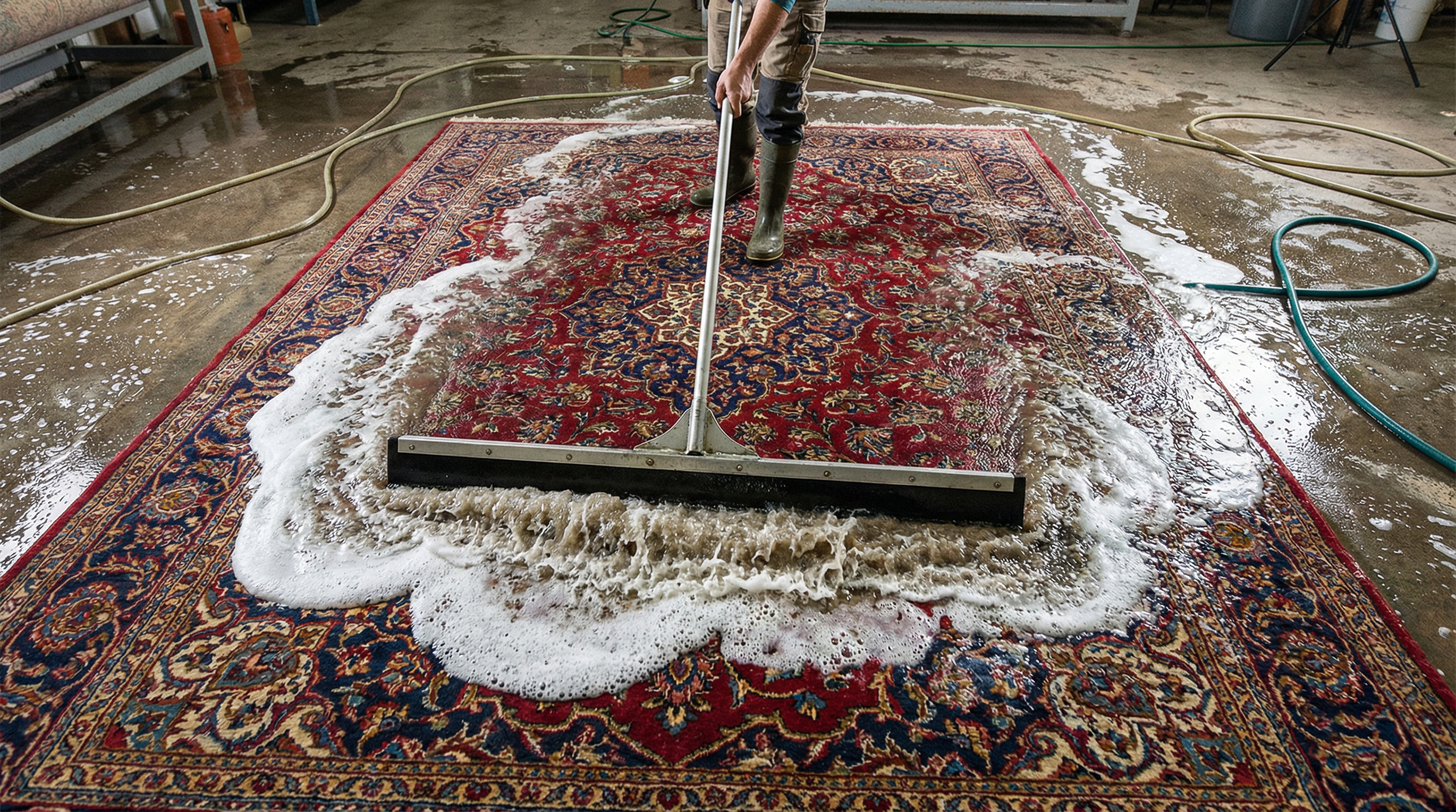 Squeegee rinse process